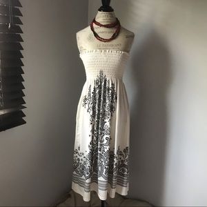 Black and White ethnic dress flexible and soft